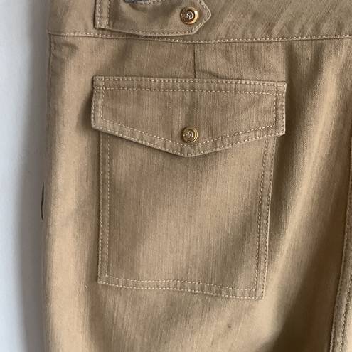 St. John  Sport By Marie Gray Wide Leg Tan Pants Sz 12