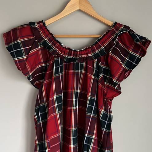 Hill House  Home Cordelia Dress - Red Tartan