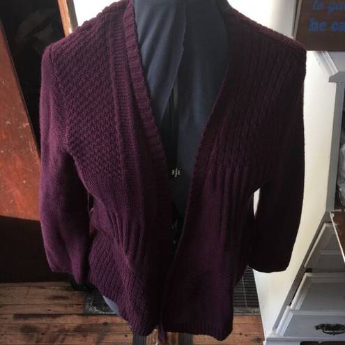 J.Jill  patchwork maroon cardigan