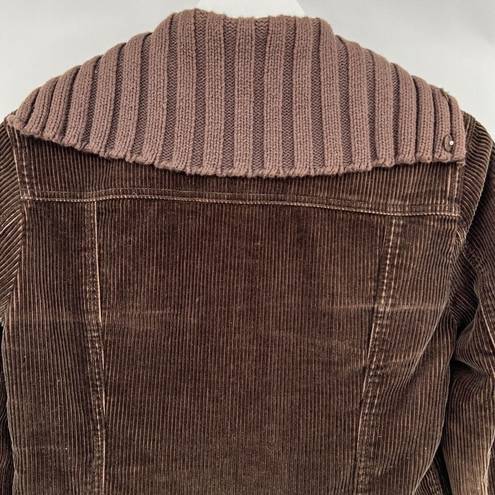 J.Crew  Corduroy Bomber Jacket Chocolate Brown Foldover Collar Women’s Size Small