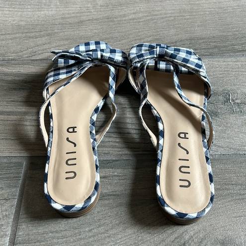 Unisa  gingham bow sandal