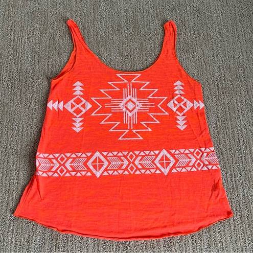 Vintage Havana  Orange Aztec Print Tank Top