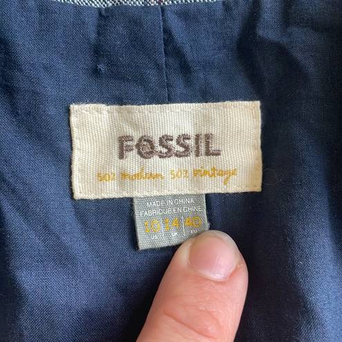 Fossil Vintage  Blazer Striped Sz 10