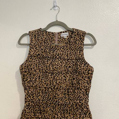 Marvin Richards  Leopard Print Sleeveless Sheath Dress Sz 4