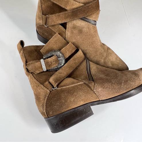 ALLSAINTS  Tejus Suede Ankle Zip Boot Sz 37