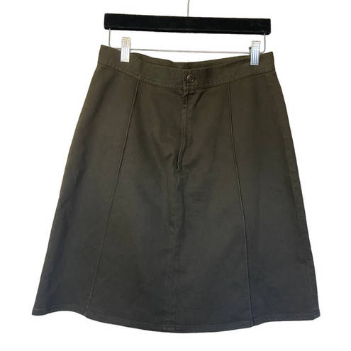 The Territory Ahead  Olive Green Denim Jean Mini Skirt High Rise Women Size 10