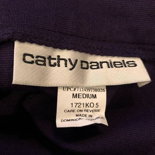 Cathy Daniels Vintage  Pull-On Straight Leg Trouser Pants Purple M