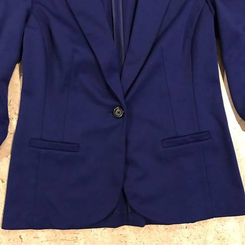 Style & Co . Royal Blue Blazer with Gathered Sleeves Size Small