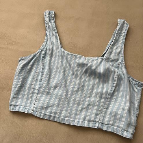 Thread and Supply  Denim-look bustier women’s Crop top L