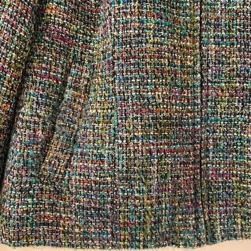 Coldwater Creek  Blazer Jacket Womens Size Petite 4-6 Multicolor Twill Full Zip