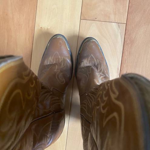 Justin Boots Brown Leather Justin Cowgirl Boots