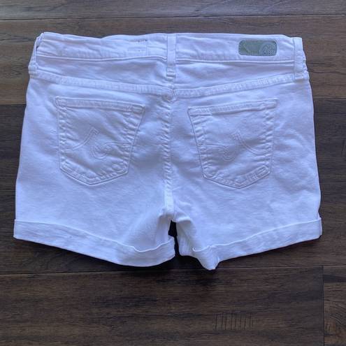 AG Adriano Goldschmied  The Payton White Denim Roll Up Short Size 28