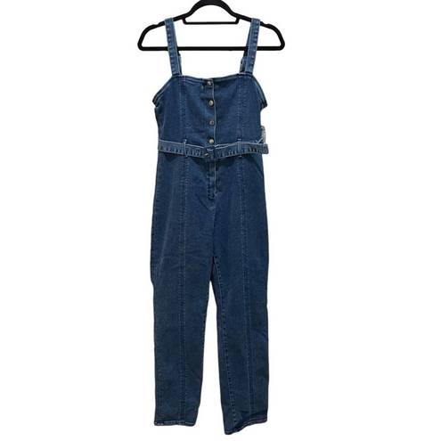 Good American  belted corset denim jumpsuit size 2 medium