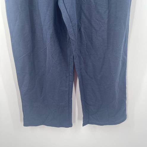 Bobeau  Pull On Pants Size Medium Indigo Blue Wide Leg NWT Rayon Nylon Blend Crop