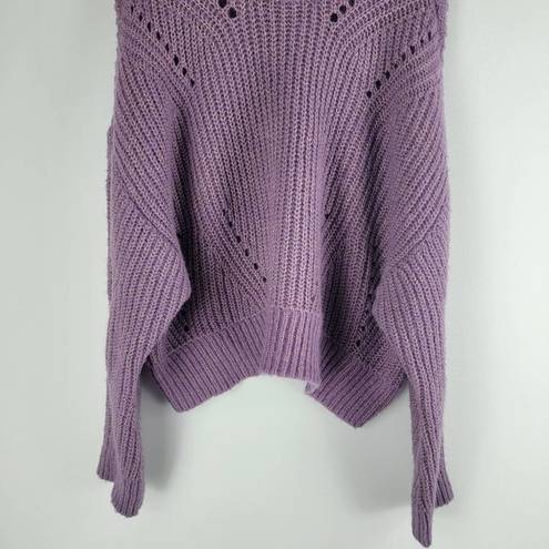 Elizabeth and James  Open Stich Chunky Knit Sweater Long Sleeve Size XL