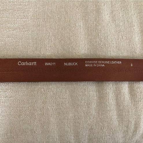 Carhartt NWT  Brown Leather Belt with Cool Unusual Buckle