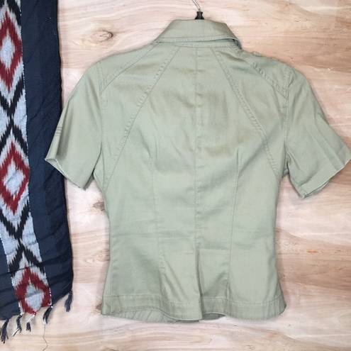 DKNY  Jeans Military Green Button Front Shirt