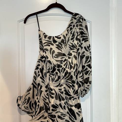 Alexis  for Target Botanical One Shoulder Ruffle Dress Sz XXS