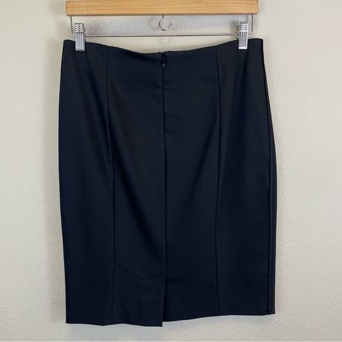 The Row  Satin Trim Classic Pencil Skirt Black Size 8