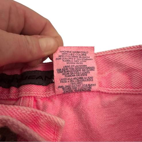 DKNY Vintage  High Waisted Mom Jeans Tie Dye Acid Wash Pink Jeans size 2