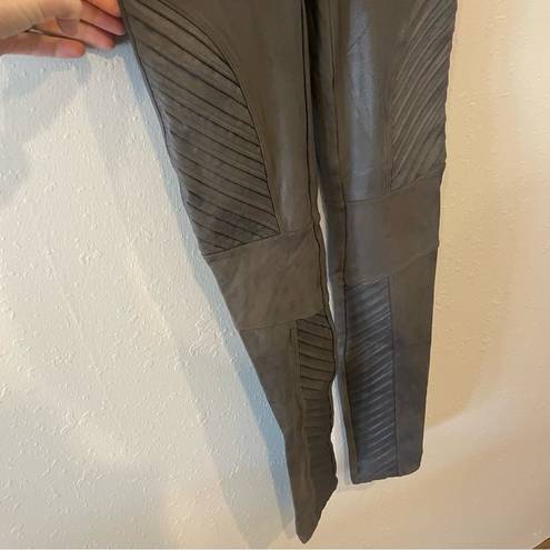 Spanx  Faux Leather Moto Leggings in Gunmetal