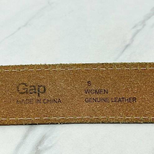 Gap  Silver Metallic Double Buckle Genuine Leather Belt Size Small S Womens