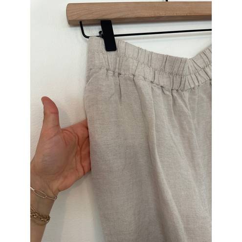 Madewell  Classic High Waist Linen Trouser Pullon Pant. Small