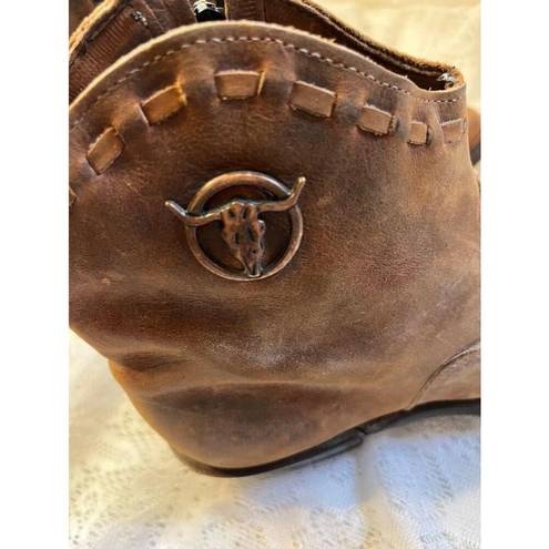 Laredo Women’s Western Booties  with Longhorn Hardware