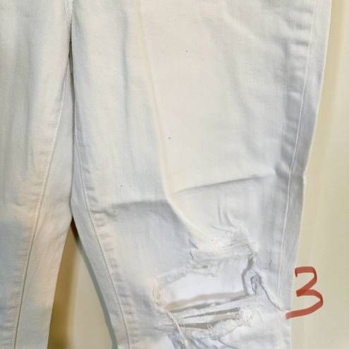 L'Agence NWT  Audrina High Rise Straight Jean in Blanc Worn Destruct - Size 32