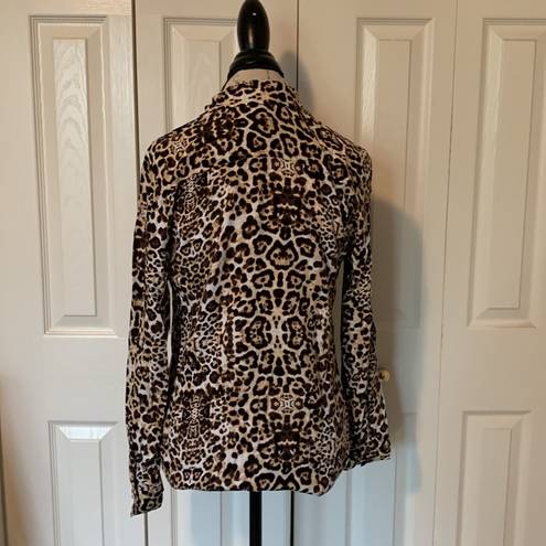 White Stag  Cheetah Top Blouse