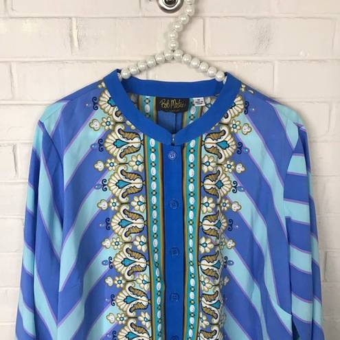 Bob Mackie Wearable Art Button Down Shirt Size 1X