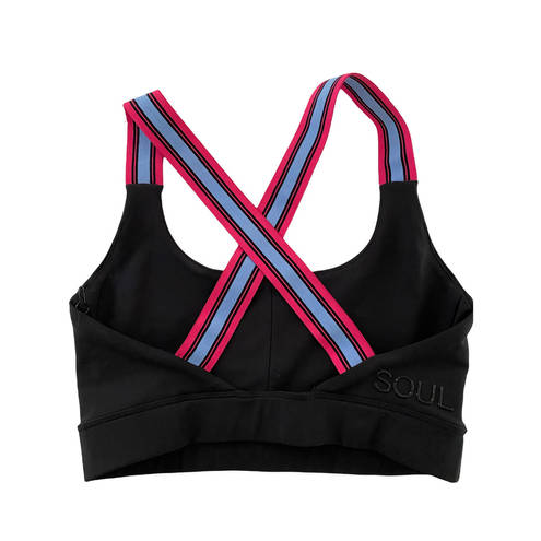 SoulCycle Soul X Soul Cycle Sports Bra Women's Size XS Black Cross Back Straps