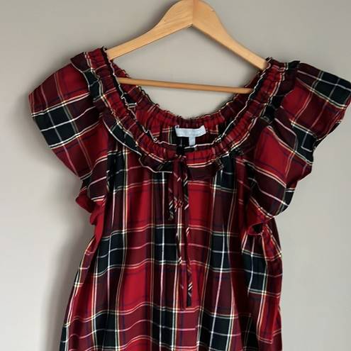 Hill House  Home Cordelia Dress - Red Tartan