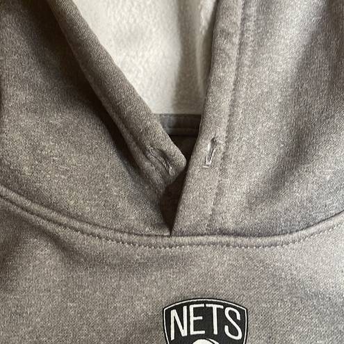 Nba  BROOKLYN NETS gray hooded sweatshirt size medium