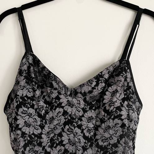 Frederick's of Hollywood Frederick’s of Hollywood Nightie Lingerie Black Silver Sexy Small Metallic