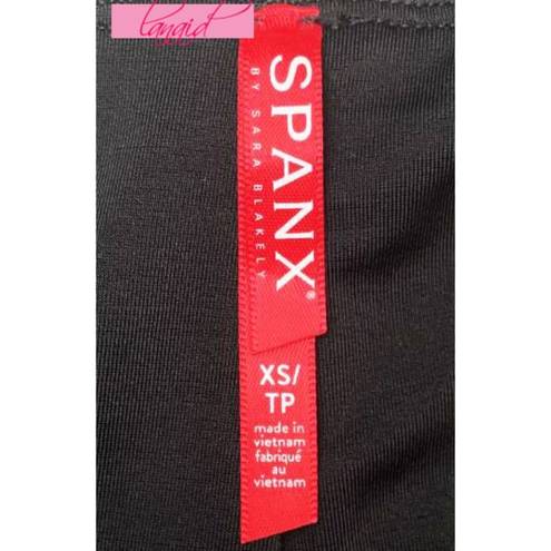 Spanx Faux Leather Pencil Skirt Very Black High-Waist Shiny Stretchy Edgy Midi