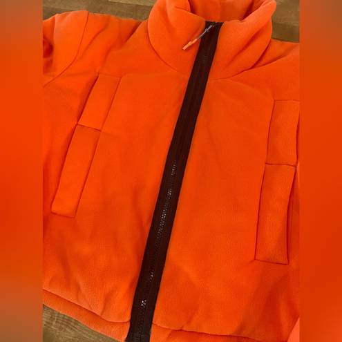 Free People Movement FP MOVEMENT Free People Neon Orange Puffer Jacket Cropped Insulated XS NWT