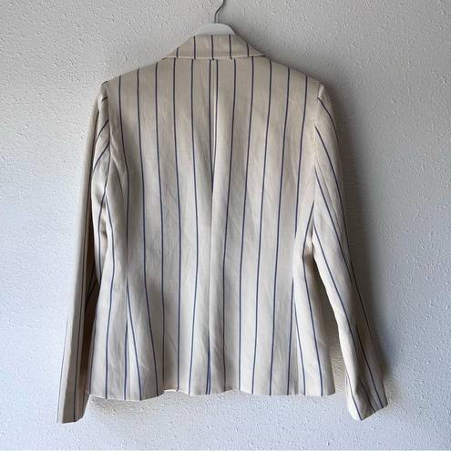 Alexis 
Enos Striped Single-Breasted Blazer Size Large