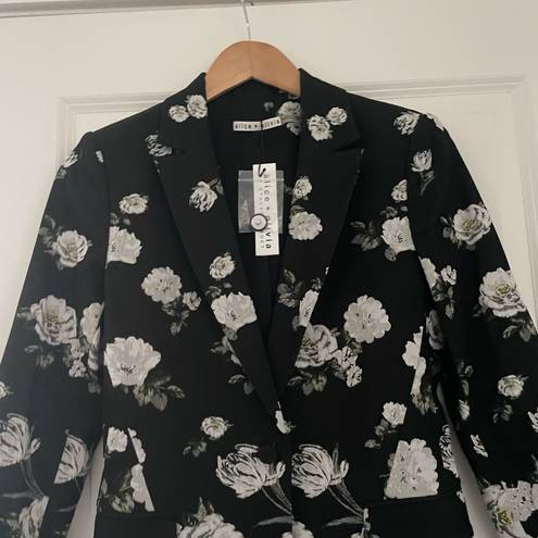 Alice + Olivia  Macey Floral Blazer Spring Shower