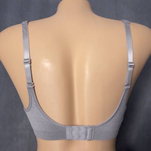 Carole Hochman  Small Seamless Comfort Bra Wire Free Molded Cups Straps Grey