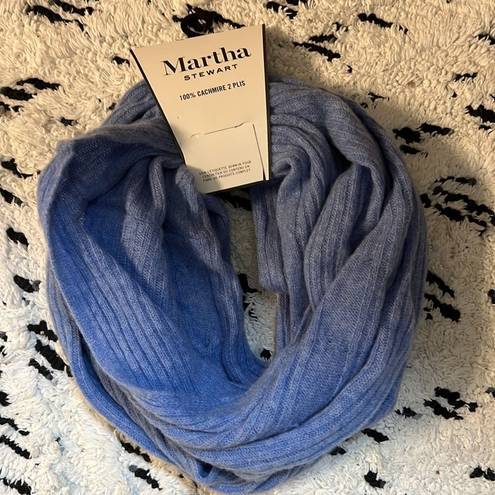 infinity Martha Stewart 2 ply Cashmere  Scarf Blue