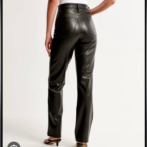 Abercrombie & Fitch The 90’s Straight Ultra High-Rise Vegan Leather pants