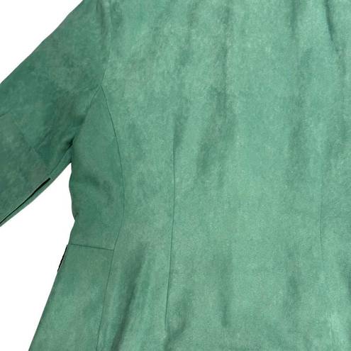 Dress Barn Vintage  Sea Green Scalloped Hem Blazer Size 8