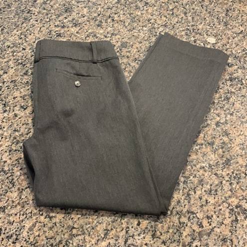 The Loft Women's Ann Taylor Charcoal Gray Marissa Straight Trousers Size 6 EUC #6337