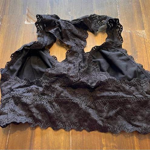 Felina  Lace Bralette Black Sexy Small Crop Top