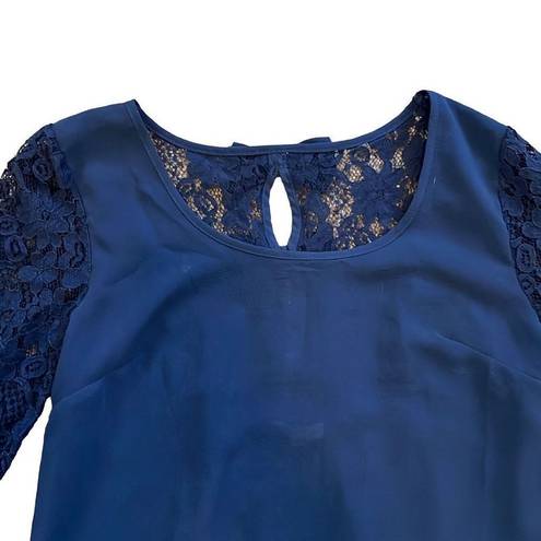 Blu Pepper  boutique bow back blue blouse