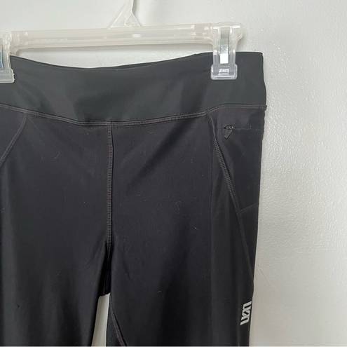 Second Skin  Yogo Athletic 8” Inseam Athletic Athleisure Leggings Black Medium