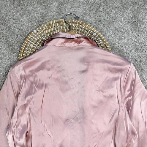 Mulberry THXSILK Women’s 19 Momme Mini Robe 100%  Silk Lotus Pink Size M
