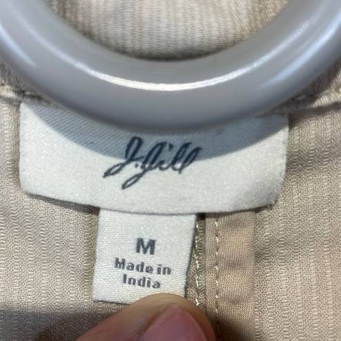 J.Jill  Women's Beige Jute Jacket Blazer 100% cotton Medium