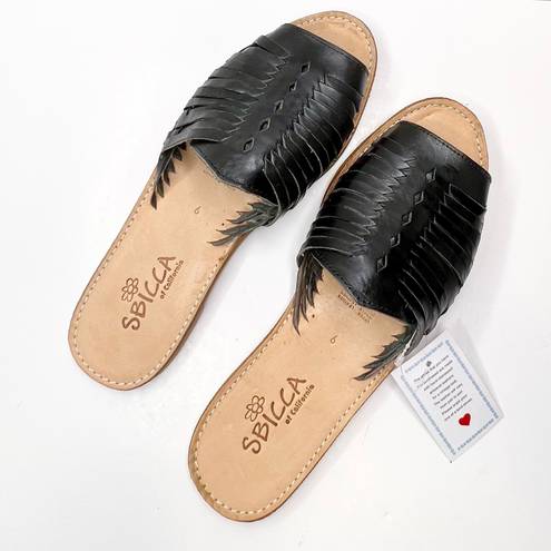 sbicca of California Haute For Huaraches Slide Sandal Black Size 9